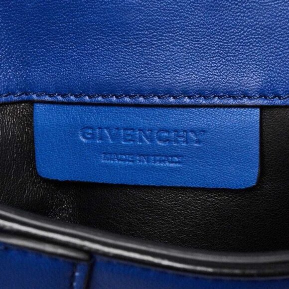 Givenchy Blue Leather Shark Medium Clutch Bag - Picture 7 of 12